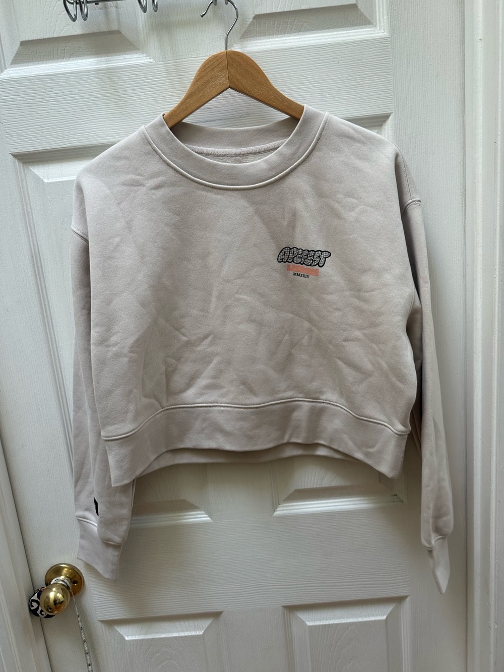 Bored Ape Yacht Club Cropped Beige tan Crewneck Sweatshirt apefest lisbon S